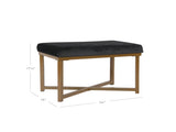 Metal Bench Velvet Seat, Multiple Colors 35911001