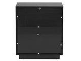 Bedside Table with 2 Drawers Featuring Wavy-Patterned Front P2 Density Board Triamine Sticker 50105666