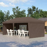 Pop Up Canopy party Tent with 4 Sidewalls 10' x 20' , Coffee-AS Prohibited by 53917092