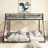 Adam Sturdy Twin over Full Bunk Metal Black for Kids and Adult, Low Profile Twin over Full Bunk B083124171
