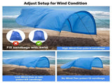 Extra-large camping beach tent suitable for 4-8 people, UV protection, comes with ground spikes and 60056679