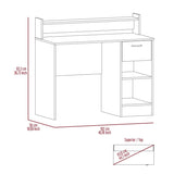 ZNTS Manaos Writing Computer Desk , Multiple Shelves, One Drawer B070P188824