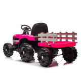 ZNTS Ride on Tractor with Trailer,24V Battery Powered Electric Tractor Toy, 200w*2motor W1578P193902