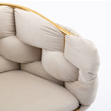 Luxury modern simple leisure velvet single sofa chair bedroom lazy person household dresser stool W117067862
