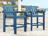 Tall Chairs Set of 2, HDPE Bar Stools with Connecting Tray, Bar Height T3623P408124