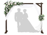 7.2FT Wooden Wedding Arch, Square Wood Arch Wedding Arbor Backdrop Stand for Indoor Outdoor Ceremony 99053327