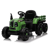 ZNTS Ride on Tractor with Trailer,12V Battery Powered Electric Tractor Toy w/Remote Control,electric car W1396124970