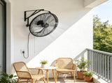 18" Wall Mount Fan, 3-Speed with Adjustable Rotation, Long Airflow Reach, for Industrial & 01595562
