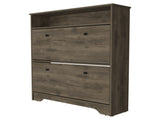 Cranbery 2-Shelf Shoe Rack Dark Brown B06280038