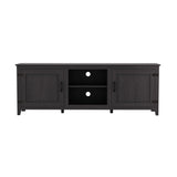 ZNTS TV Stand Storage Media Console Entertainment Center,Tradition Black,with doors 49245546