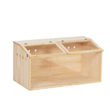 Middle Transparent Wooden Hamster Cage, Small Animal Habitat Hutch for Large Siberian W2181P156758