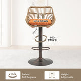 COOLMORE Modern Swivel Bar Stools Set of 2 Adjustable Counter Height Chairs with Footrest for W39594824