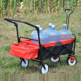 ZNTS folding wagon Collapsible Outdoor Utility Wagon, Heavy Duty Folding Garden Portable Hand Cart, Drink W22778822