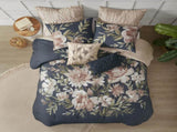 8 Piece Cotton Comforter Set Navy Cal King B035128844