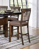 ZNTS Dark Brown Finish Counter Height Chairs Set of 2 Wooden Dining Classic Dining Kitchen Furniture B011P191860