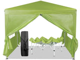 6.5X6.5FT Two Doors & Two Windows Practical Waterproof Right-Angle Folding Tent Greenish-Gray 02742254