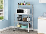 4 Layer Adjustable Kitchen Bakers Rack Shelf Microwave Oven Stand Storage Cart 98841102