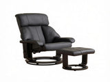 360&deg Swivel Massage Recliner Chair, 10-Point Vibration Footstool for Living Room, Black 06742104