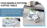 Round glass coffee table, 33.4 "modern design unique coffee table. Tempered glass countertop with GL-W1151P180316