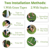 5x10FT Artificial Grass Turf 0.8" Indoor Outdoor ,Fake Grass with Drain Holes, for Dog and Garden 72463395