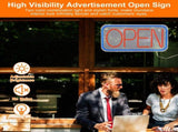 LED Neon Open Sign, Dimmable Business Store Front Light Sign with Controller & Hanging Chain, 85496558