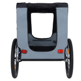 Large Folding Bike Trailer Dogs 120LB Capacity All-Terrain Pet Carrier, Durable Steel Frame W1364P268357