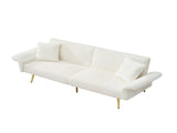 79 inch corduroy sofa bed, foldable double sofa bed with folding armrests, suitable for living rooms W2290P250580