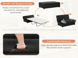 Twin Size Folding Ottoman Sleeper Bed with Mattress Convertible Guest Bed Black WF307724AAB