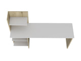 Writing Desk, Four Shelves, White / Pine B097133191