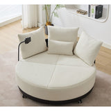 52.75'' Oversized Round Swivel Chair,360&deg Swivel Chair, Couples W1628P218356