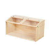 Middle Transparent Wooden Hamster Cage, Small Animal Habitat Hutch for Large Siberian W2181P156758