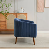 50.78" Modern Loveseat Couch Sofa, Corduroy Fabric Upholstered 2-Seat Sofa, Loveseat with Wooden W3188P280033
