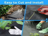 XISHAN 6'X300' Black HDPE 90 Gram Weed Barrier Fabric 82730081