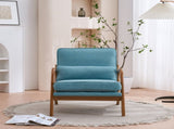 Oak Armrest Oak Upholstered Single Lounge Chair Indoor Lounge Chair Teal 75608109