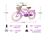 Multiple Colors,Girls Bike with Basket for 7-10 Years Old Kids,20 inch wheel ,No Training Wheels W1019138604