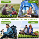 Double Air Mattress with Pillow, Built-in Foot Pump, 4-inch Camping Air Mattress, for Backpacking, 25351933