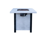 25" H Outdoor Patio Propane Gas Fire Pit Table - 50,000 BTU High-temperature-resistant carving W2691P231712