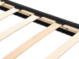 Upholstered Bed Button Tufted with Curve Design - Strong Wood Slat Support - Easy Assembly - Black W311P237227