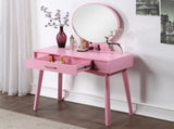 Maly Contemporary Wood Vanity and Stool Set, Pink T2574P164233
