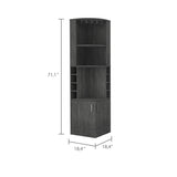 Seattle Bar Cabinet, Eight Bottle Cubbies, Two Large Open Shelves B128P176127