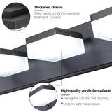(Same as W1340110609/L2015) Modern 6-Light Black LED Vanity Mirror Light Fixture For Bathrooms And W1340P206830