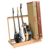 ZNTS Folding Hardwood Guitar Case Stand for Electric Guitar, Bass, or Acoustic Guitars Hard Case,Save 07142406