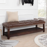 Bedroom End of Bed Bench Tufted Upholstered End of Bed Bench End of Bed Entrance Shoe Bench, 60" W68053159