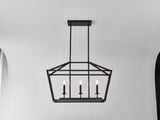 3-Light Farmhouse Kitchen Island Lighting,3 Light Industrial Linear Chandelier for Dining Room Metal W5008P465017