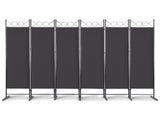 5.74FT 6-Fold Top With Shape 160g Polyester Cloth Plastic Feet Carbon Steel Frame Foldable Screen 49481759