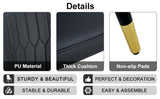 Black dining chairs and living room chairs. PU material and metal legs, suitable for kitchen, living W1151118969