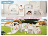 12 in 1 Toddler Outdoor Playset with Swing, Indoor Swing and Slide Set Playground for Toddlers 1-3, W5072P469212