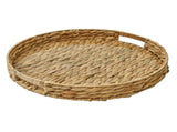 16-Inch Natural Water Hyacinth Decorative Tray with Clear Acrylic Insert, 1 Count 84385763