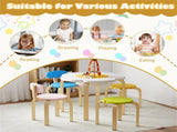 Flower-Shaped Toddler Table Chair Set, Safe Wooden Furniture for Play & Study 36575287