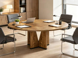 39 Inch Round Conference Table for 4 People, Multi-Purpose Office Table for Meetings 07845332